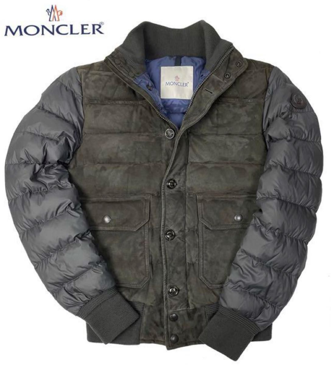 MONCLER モンクレール ゴートレザー切り替え ダウンジャケット RAPHAEL 