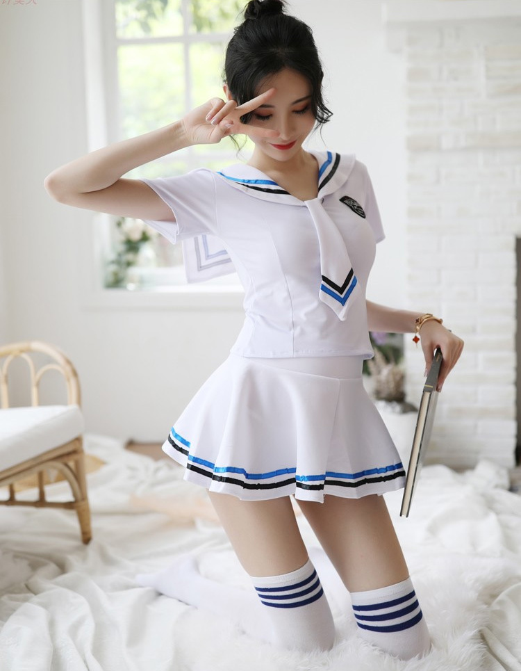 n698L [L size ] super sexy sailor suit manner [ tops * skirt * shorts 3 point set ] Kiyoshi original . uniform school uniform cosplay miniskirt 