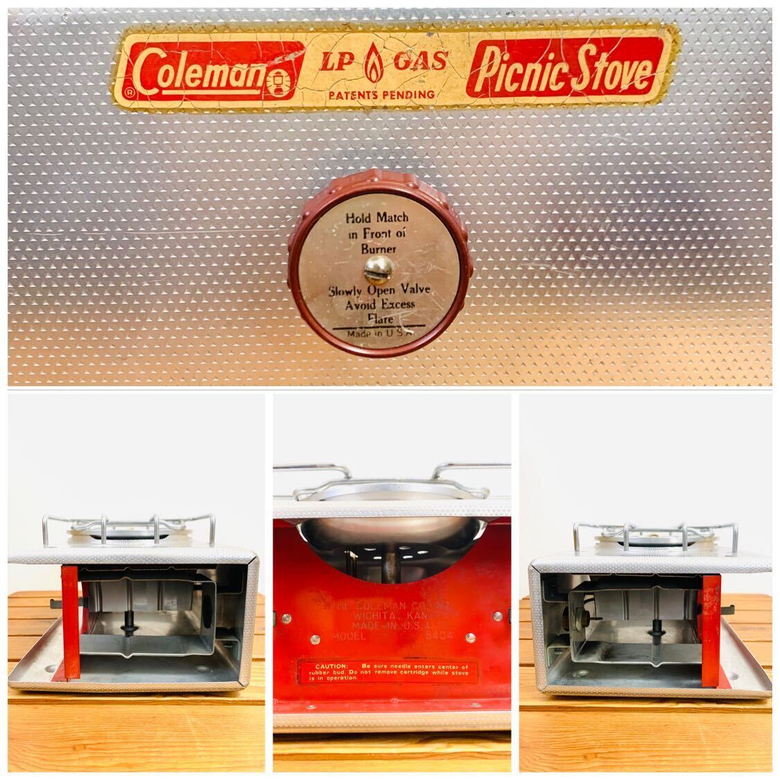 ★ぴかぴか美品★コールマン Colemanピクニック　ストーブ 5404 シングルバーナー 1960〜70年代　ビンテージUSA 未改造オリジナル_画像9