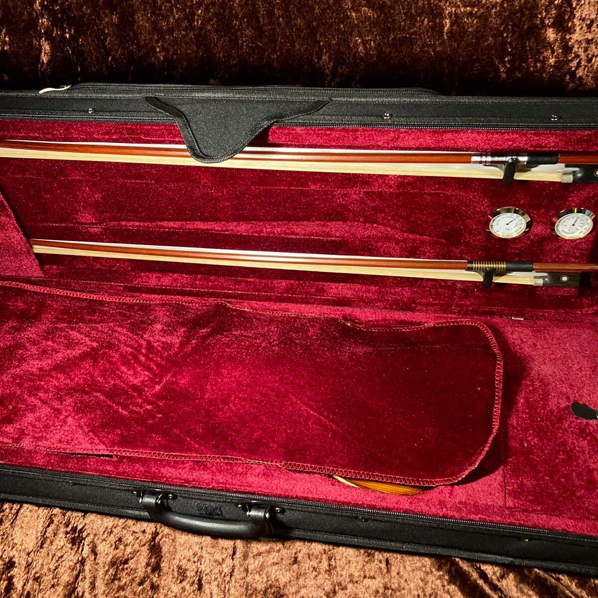 単板トラ目フレイムメイプルバック 工房製ハンドメイドバイオリン 4/4サイズ 特級美杢フレイムメイプル材使用品 付属品多数の画像9