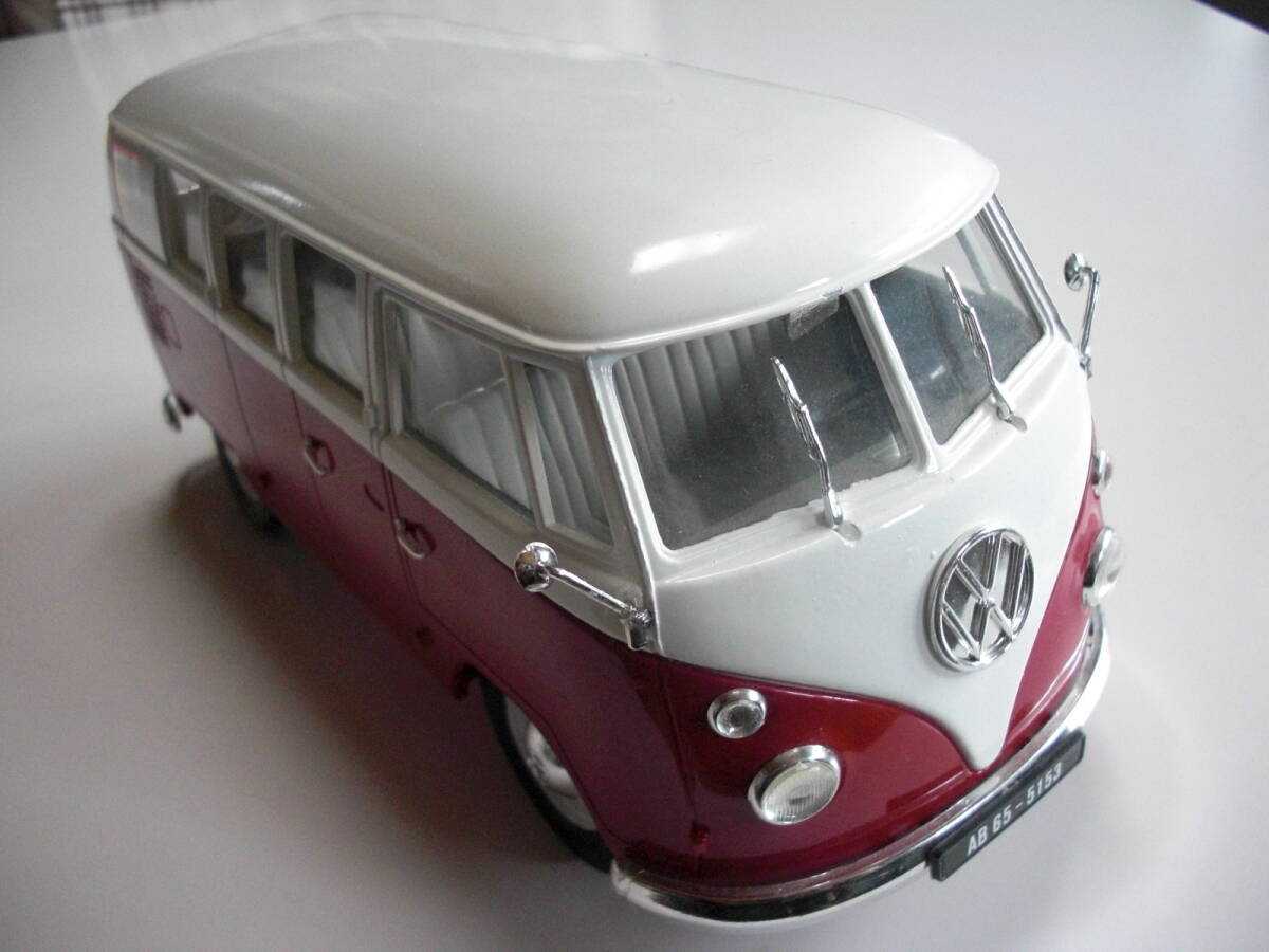 SOLIDO Solido *VW Volkswagen * type Ⅱ bus 1966 year * die-cast made / red / white *1/19