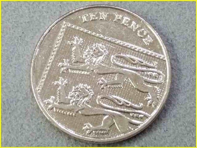 【イギリス 10ペンス 硬貨/2014年】 TEN PENCE/エリザベス2世/コイン_画像2