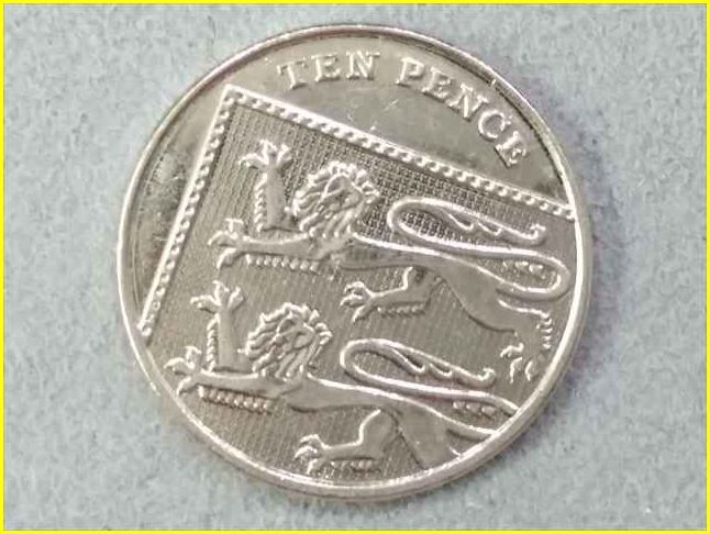 【イギリス 10ペンス 硬貨/2014年】 TEN PENCE/エリザベス2世/コイン_画像1