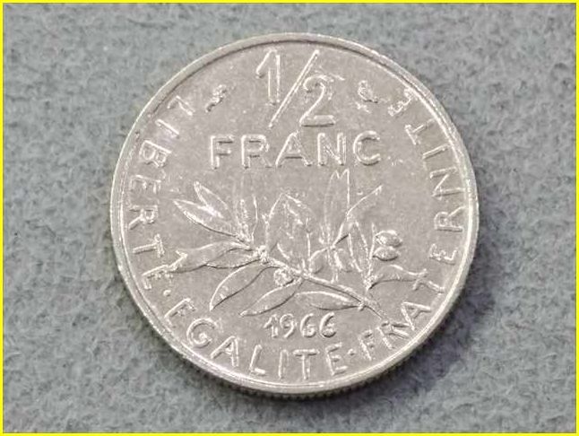 【フランス ハーフフラン 硬貨/1966年】 1/2 FRANC/種を蒔く人/旧硬貨/コイン/古銭_画像2