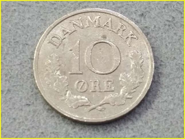 【デンマーク 10オーレ 硬貨/1962年】 10 ORE 旧硬貨/コイン/古銭/DANMARK_画像2