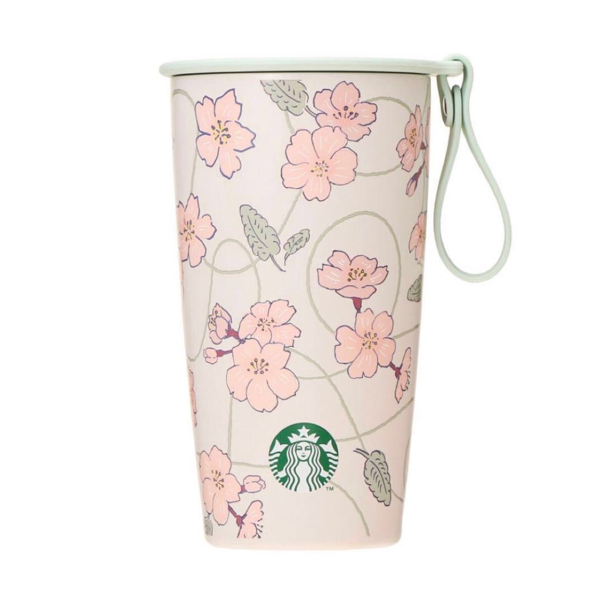 スタバ SAKURA2024ストラップカップシェイプステンレスボトル355ml STARBUCKS タンブラー 桜 さくら サクラ