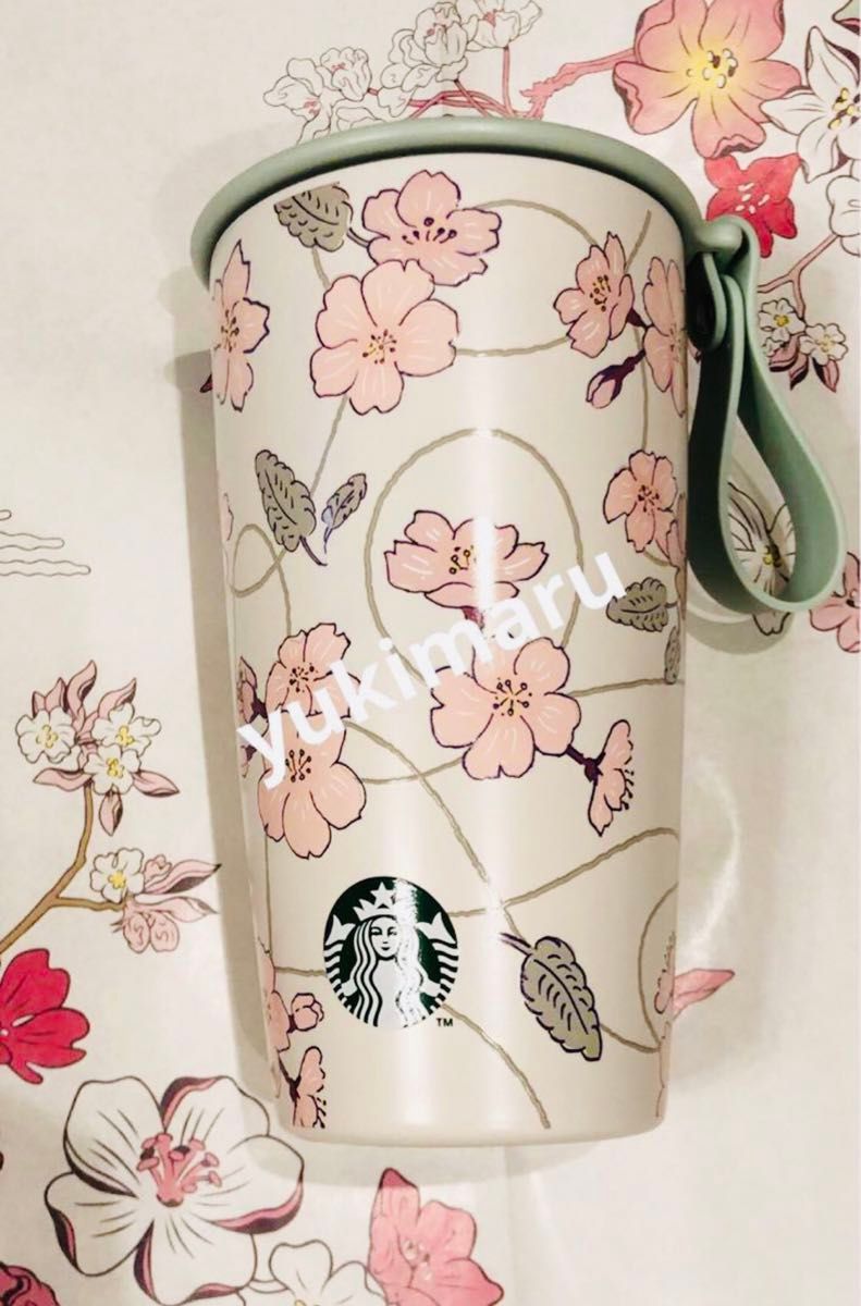 スタバ SAKURA2024ストラップカップシェイプステンレスボトル355ml STARBUCKS タンブラー 桜 さくら サクラ