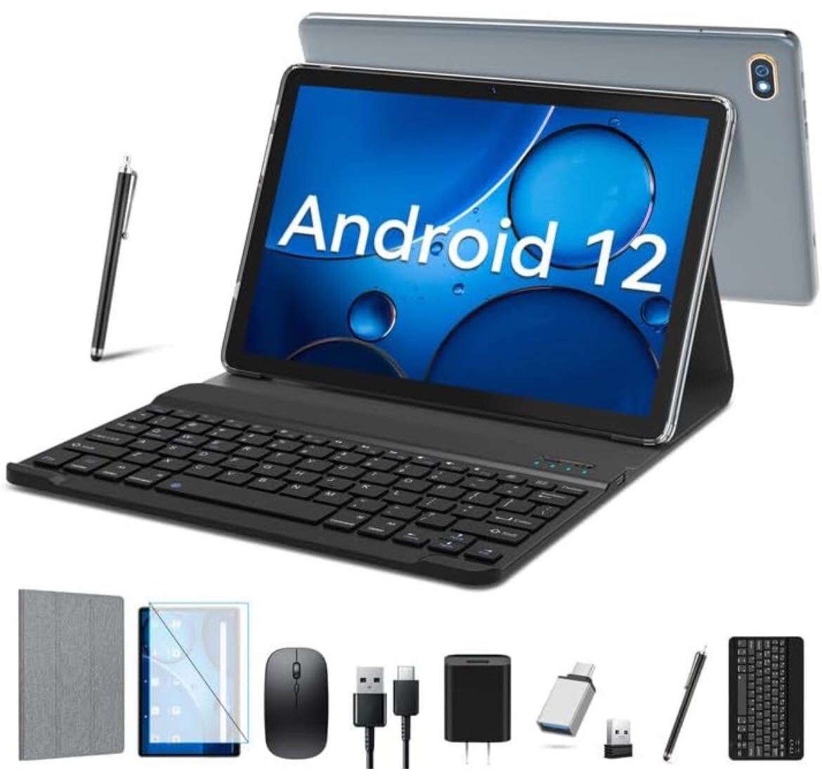 Android12タブレット2024新登場2in1タブレット10インチwi-fiモデル7000mAhバッテリーRAM4GB+ROM128GB+最大1TB 拡張_画像1