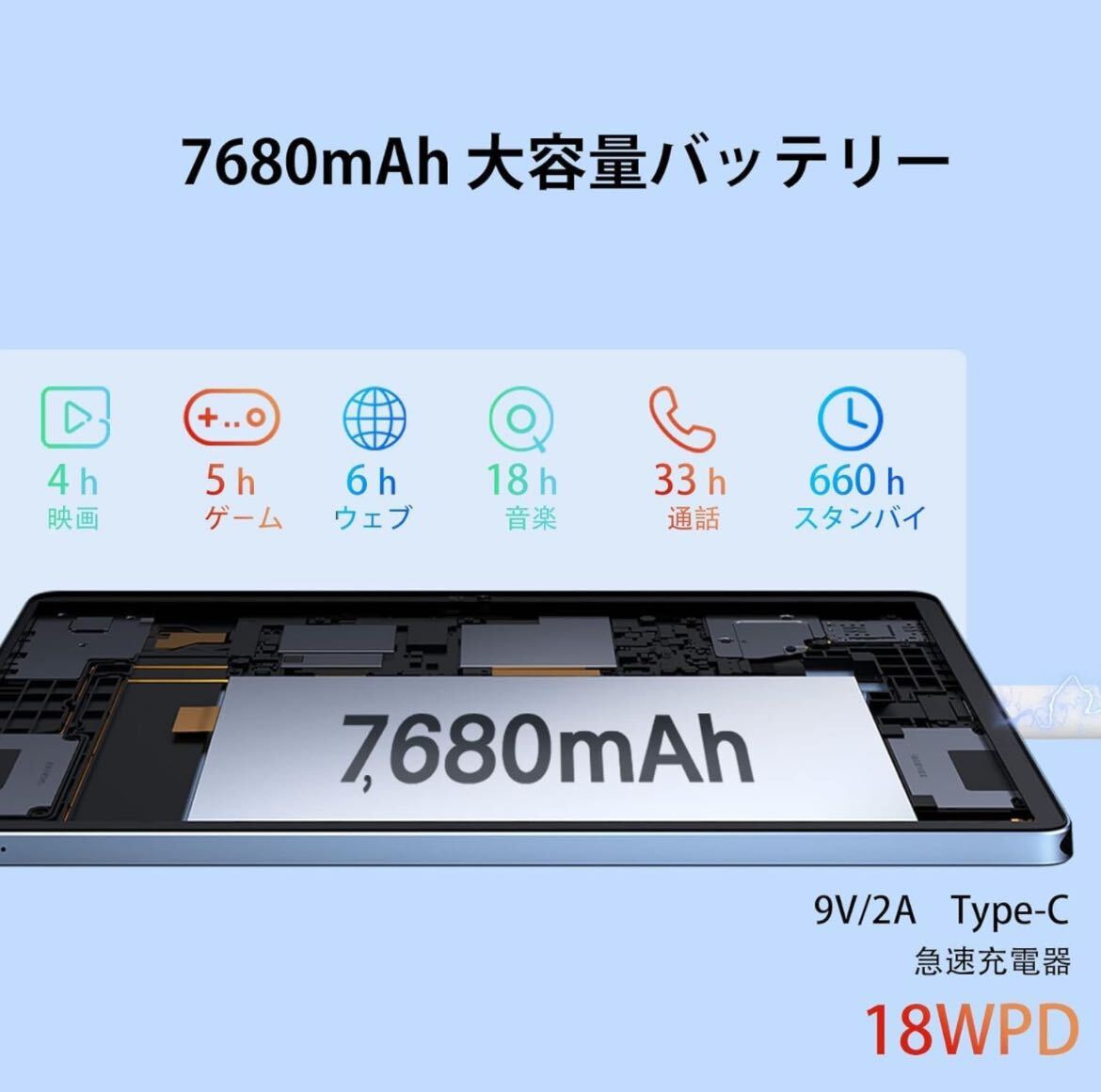 タブレット 10インチ SIMフリー GMS認証 RAM14GB+ROM256GB+1TBストレージ拡張 1980*1200解像度 FHD _画像6