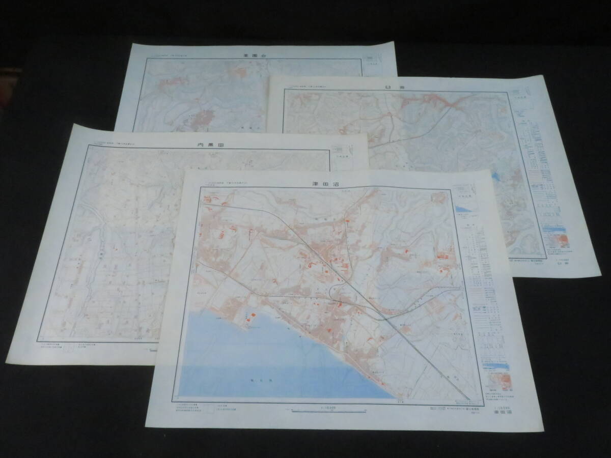 G)1万分1 地形図 千葉14号佐倉 4枚◆昭和40年 国土地理院◆津田沼 内黒田 臼井 薬園台◆1:10,000 市街図 都市部 鉄道路線 道路 線路 古地図の画像1