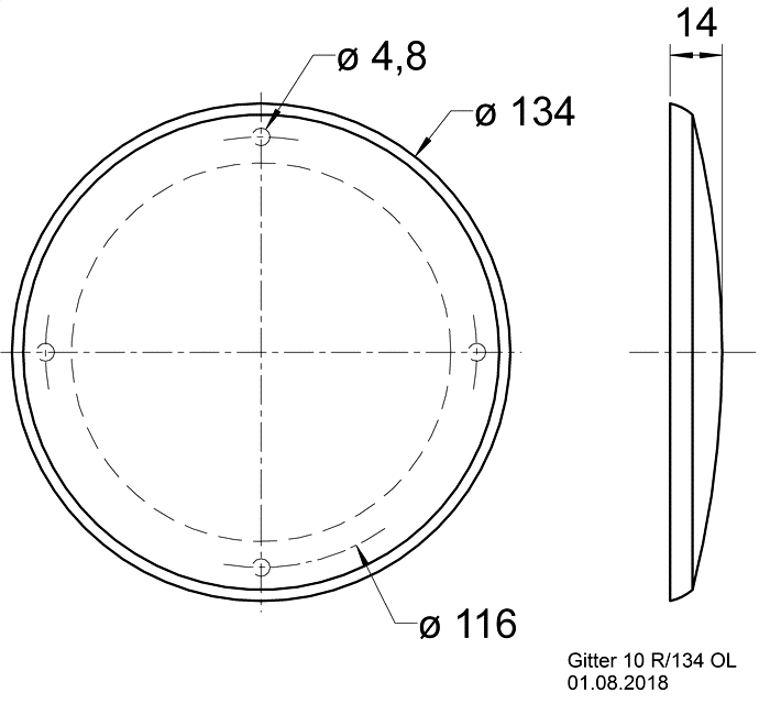  Germany VISATON company GRILLE10R/134OL speaker grill 