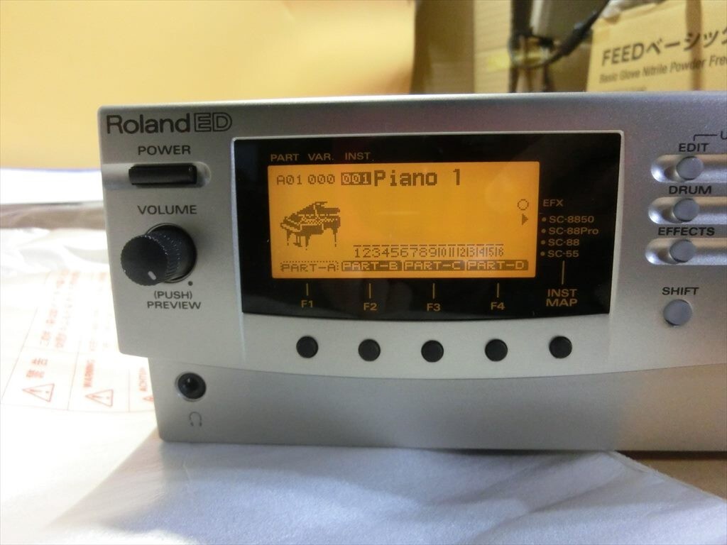 T【フ4-19】【100サイズ】Roland ローランド ミュージ郎 SC-8850 Win DTM-MR885W/音源モジュール/※商品説明必読_画像3