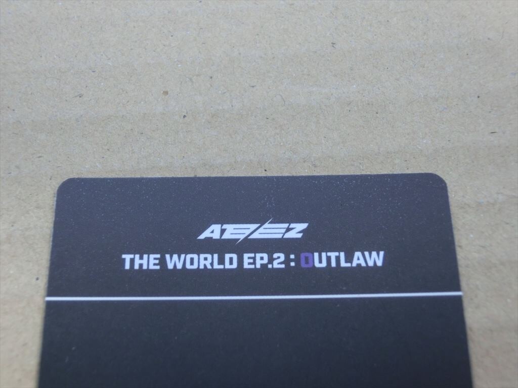 T[3.-93][ free shipping ]ATEEZ hello82 exclusive [THE WORLD EP.2 OUTLAW]/ tent gram trading card mingi
