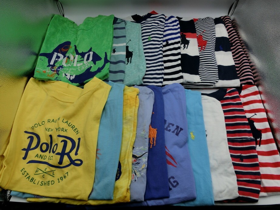 T【フ4-92】【80サイズ】▲未検品/RALPH LAUREN ラルフローレン Tシャツ まとめて 19点セット/サイズ7 130/半袖_画像1