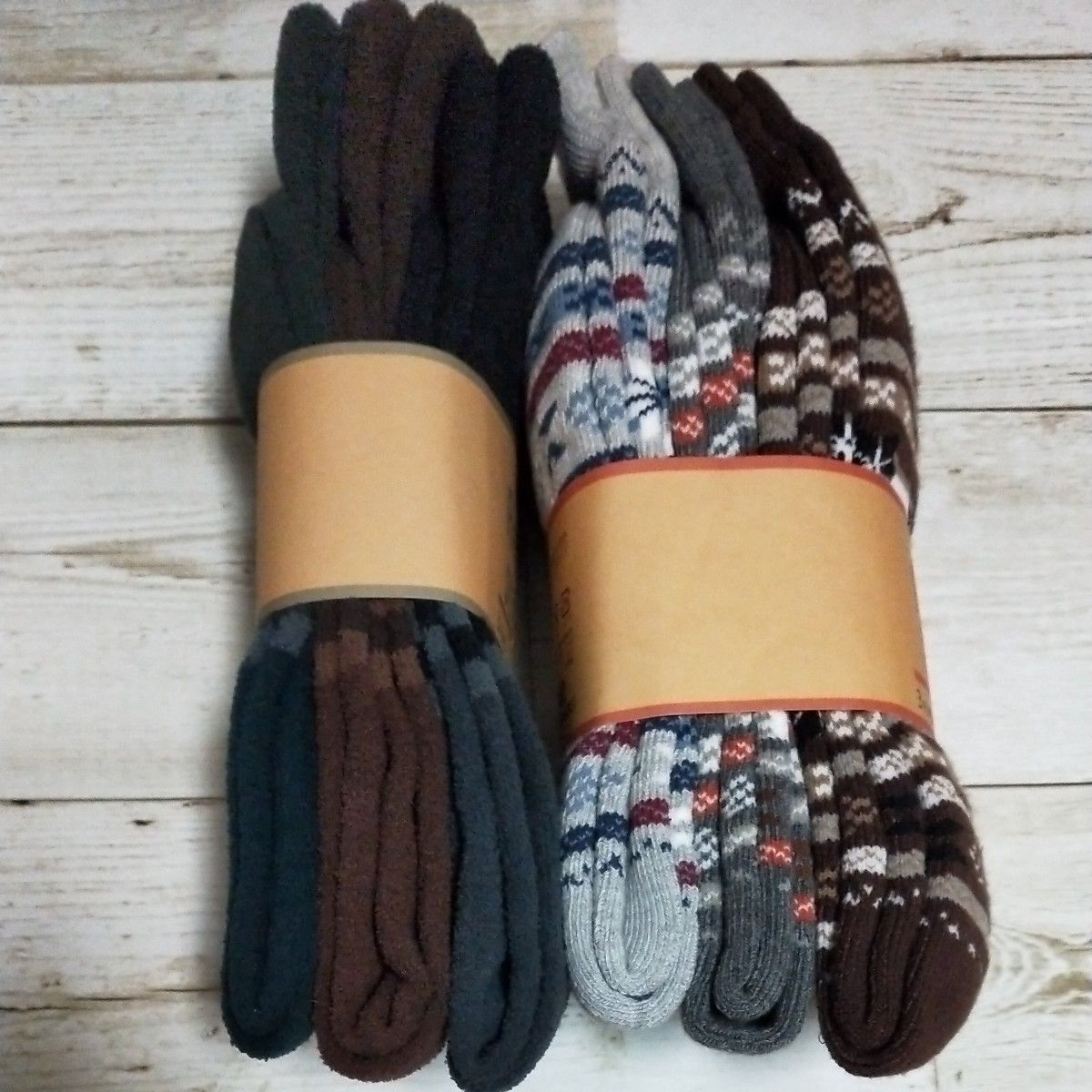 6足　APORITO 厚手 ソックス フルパイル FULL PILE SOCKS リラックススタイル　25-27cm　 靴下