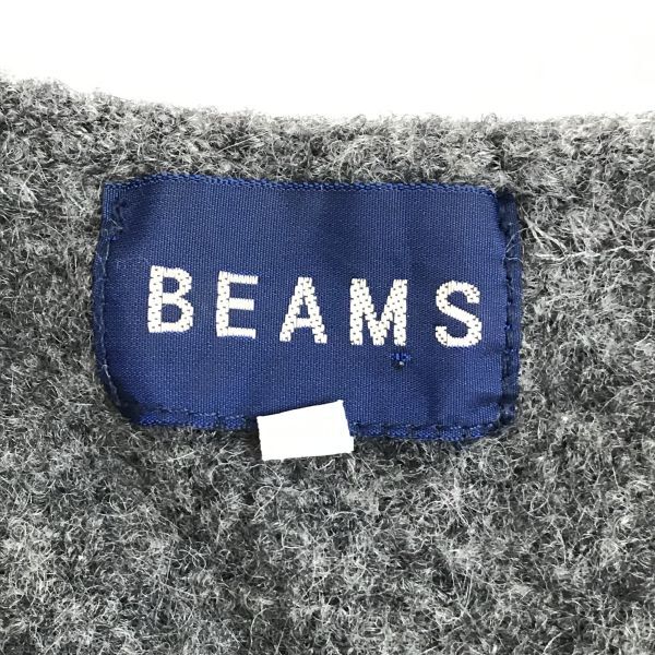 ビームス/BEAMS★Vネック/モヘア混/長袖セーター【メンズM/グレー/gray】Tops/sweater◆BH584_画像7