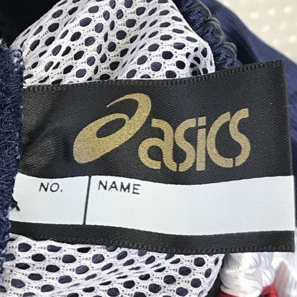 asics/アシックス★ウィンドブレーカーパンツ【キッズ160/股下70cm/紺/ネイビー】裏地メッシュ◆BG448