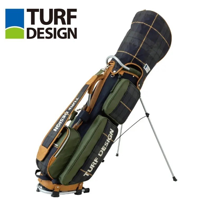 レビューの多い高評価商品特集! DESIGN★TDSCB-2372 新品★ターフデザイン★TURF スタンド 2.8kg★【CKGN】チェックグリーン★送料無料 キャディバッグ★2023★9.5型 その他