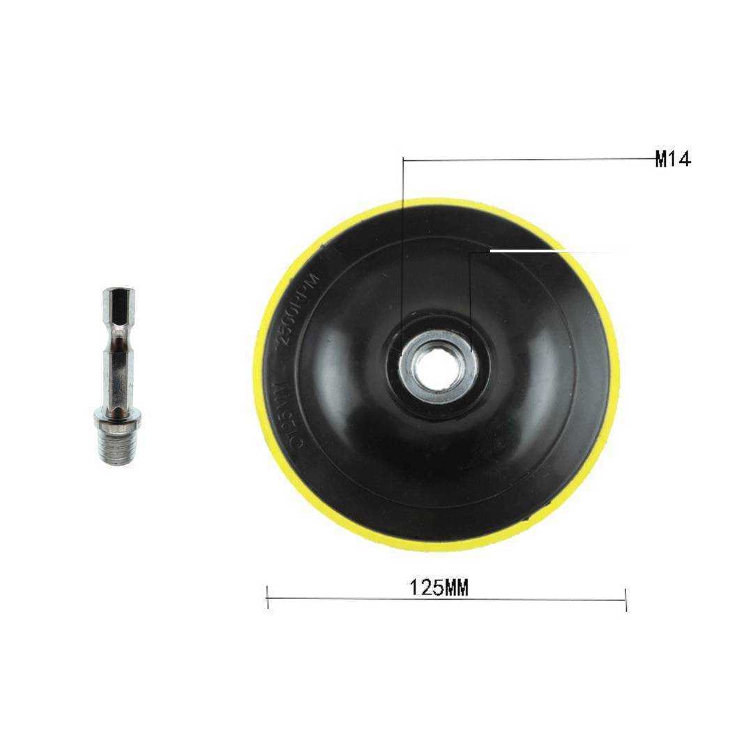 【A-12】ウールバフ３枚セット 125mm カーポリッシャー アタッチメント付 キズ消し ツヤ出し 磨きの画像2