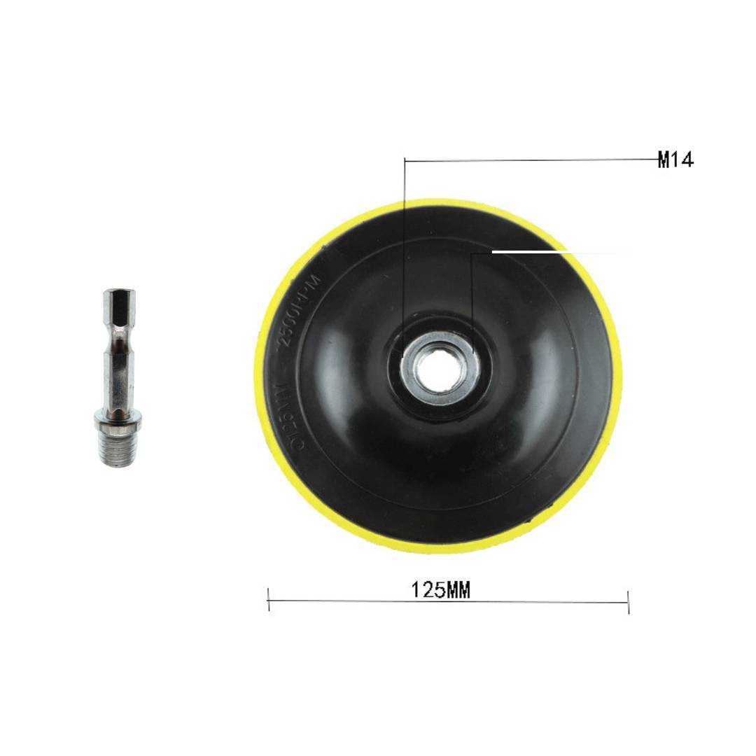 【A-9】スポンジ・バフ4点セット メンテナンス カーポリッシャー 125mm 洗車 コーティング ツヤ出し ワックスの画像3