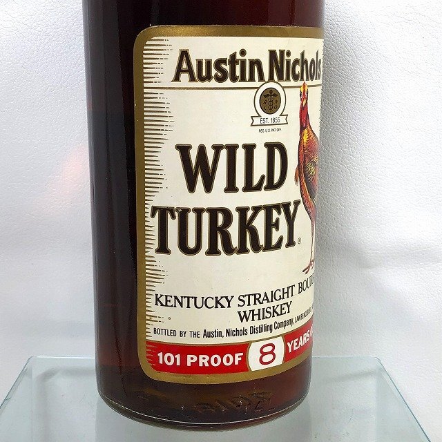 ワイルドターキー WILD TURKEY 8年 101プルーフ ショートスクリューキャップ バーボン ウィスキー 1140ml 50.5% 未開栓 古酒 お酒 F368-24_画像3