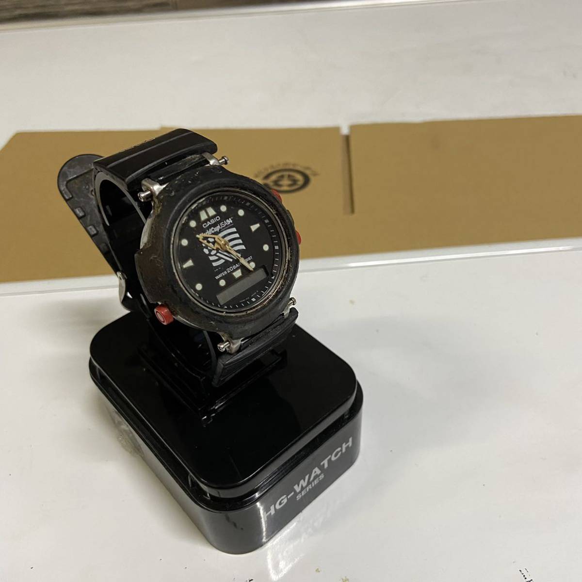 CASIO/カシオ G-SHOCK ワールドカップ USA94 デジアナ文字盤 メンズ クォーツ 腕時計 AW-594 中古_画像1