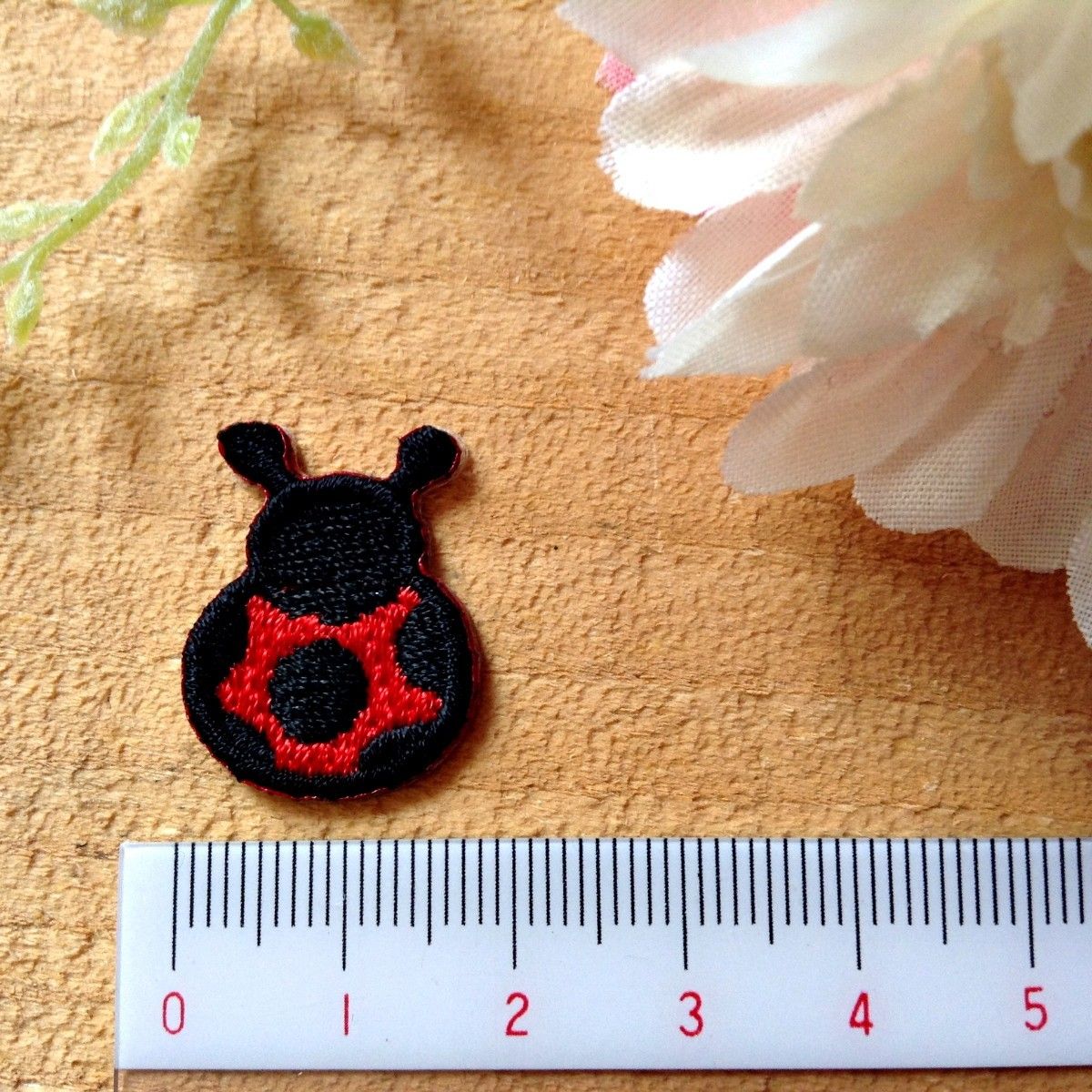 刺繍ワッペン 5枚セット てんとう虫 テントウムシ 天道虫 ladybug 昆虫 insect 可愛い 小さい アップリケ