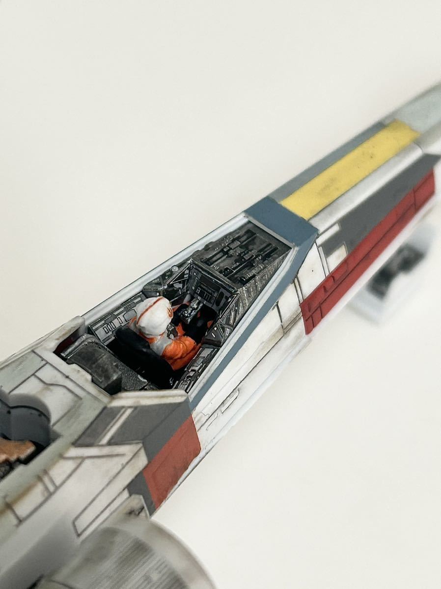 X-WING STARFIGHTER STAR WARS 1/72 Xウイング レッド5 スターウォーズ ルーク・スカイウォーカー R2-D2 完成品_画像6