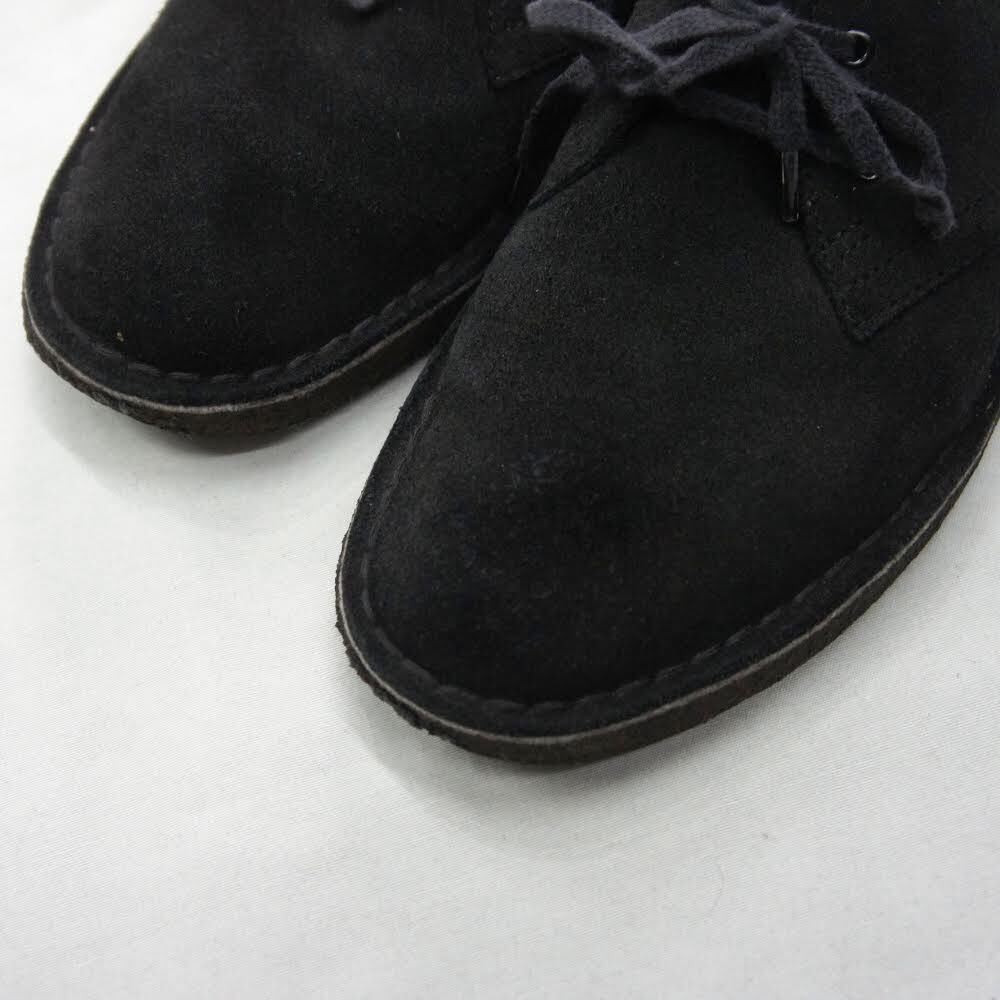 名作 Clarks クラークス デザートブーツ Desert Boot Low Black 26.5cm スエード 黒 革靴 プレーントゥ_画像2