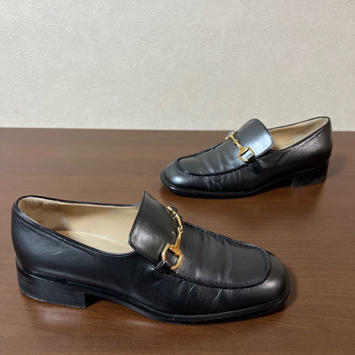 【美品】GUCCI グッチ ホースビット ローファー シューズ size 36 1/2 レディース ブラック_画像3