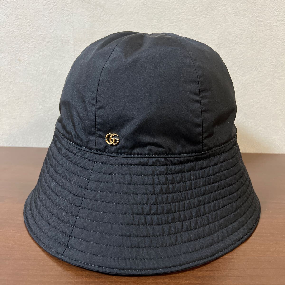 【未使用品】GUCCI グッチ GG バケットハット 帽子 size L 58㎝ ブラック_画像1