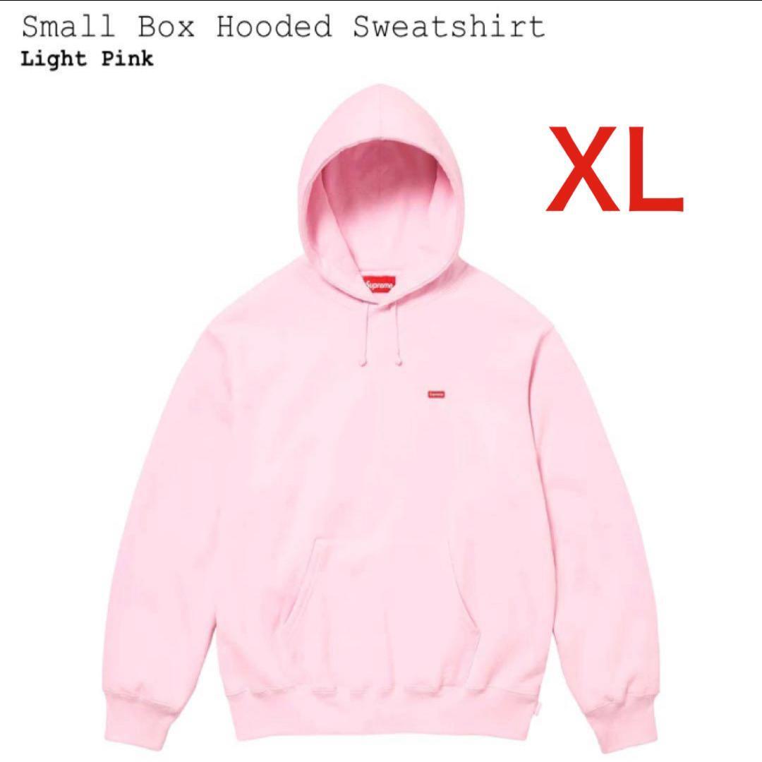 即決【Supreme24ss】Small Box Logo HoodedSweatshirt/XL/Light Pinkシュプリームスモールボックスロゴフーディースウェットシャツパーカー