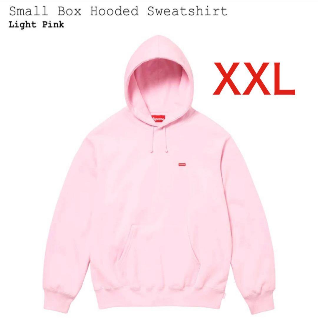 即決【Supreme24ss】Small Box LogoHoodedSweatshirt/XXL/Light Pinkシュプリームスモールボックスロゴフーディースウェットシャツパーカー_画像1