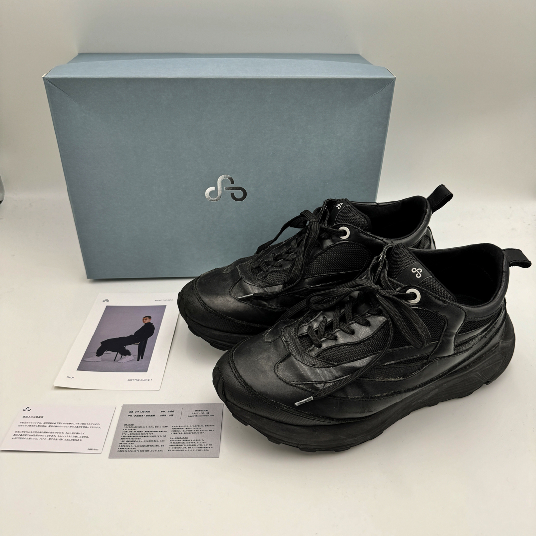 1 jpy ~OAO sneakers THE CURVE 1/BLACK/27cm black black o-e-o- leather vibram Vibram sole original leather 