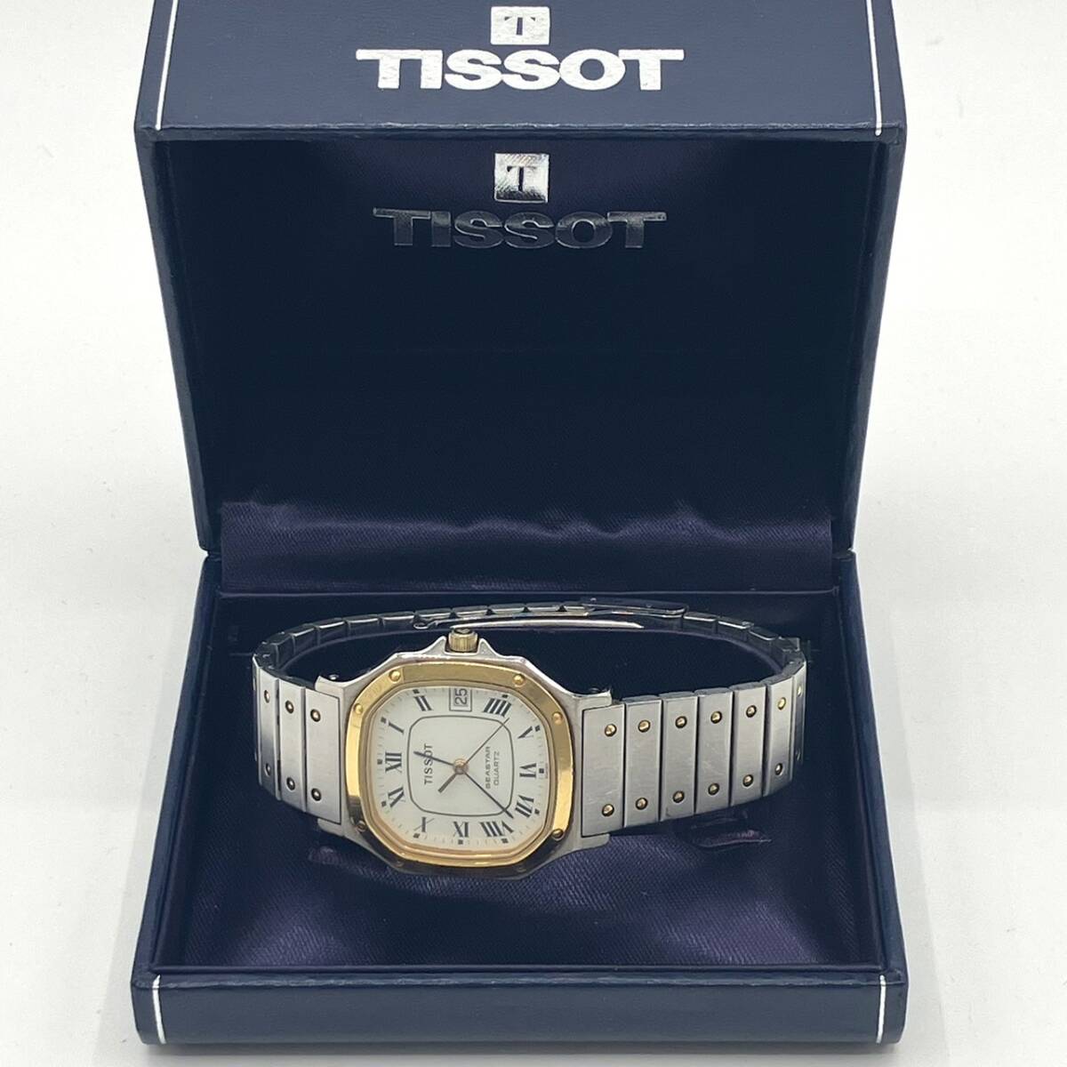 TISSOT ティソ SEASTAR　シースター　メンズウォッチ　クォーツ　シルバーｘゴールドカラー_画像2