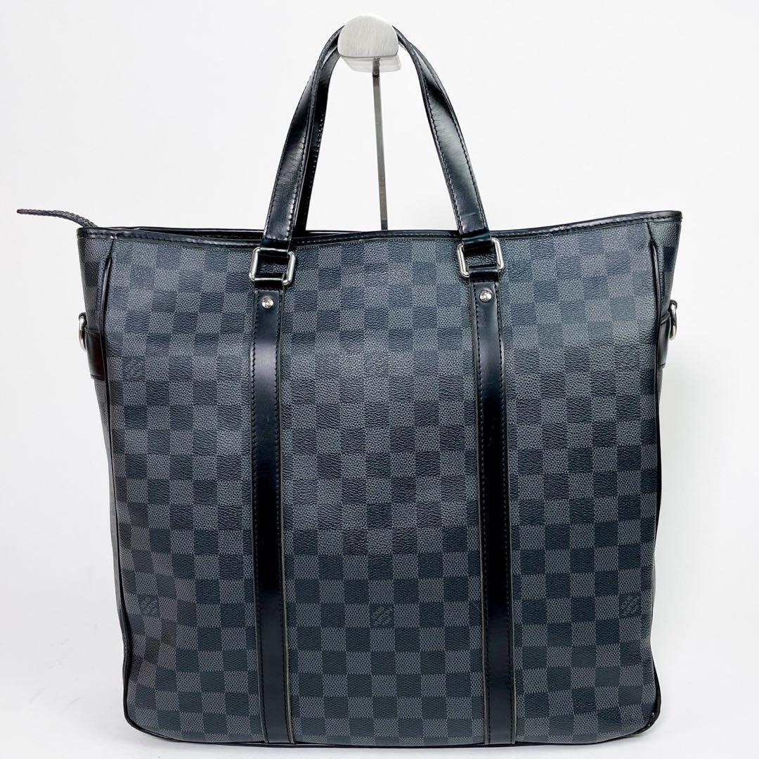 LOUIS VUITTON【美品】ダミエ グラフィット タダオPM N41259 トートバッグ ハンドバッグ ビジネス 大容量 レザー 黒 メンズ ルイヴィトン_画像3