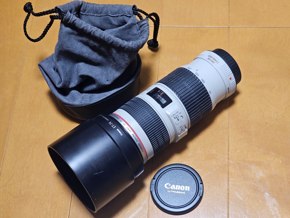キヤノン Canon 白レンズ EF 70-200mm F4L IS USM _画像1