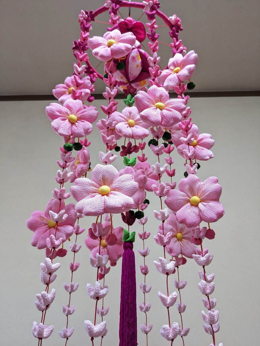  hanging weight ... hanging weight .. decoration hand made crepe-de-chine Sakura 