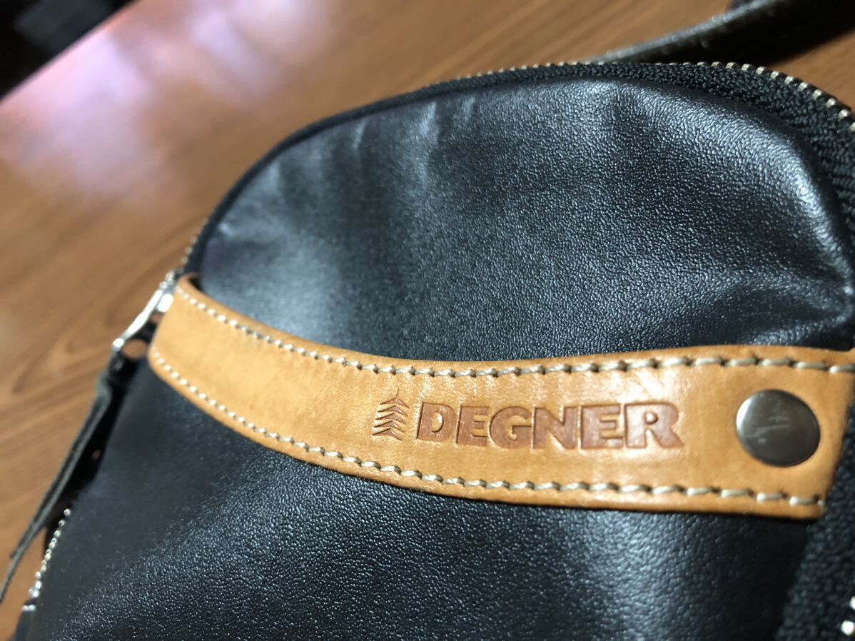 デグナー(DEGNER) 長財布もすっきり収納 本革 バイク用 ヒップバッグ レザー ホルスターバッグ 牛革縦26×横26×幅7cm W-39 (ブラック) の画像9