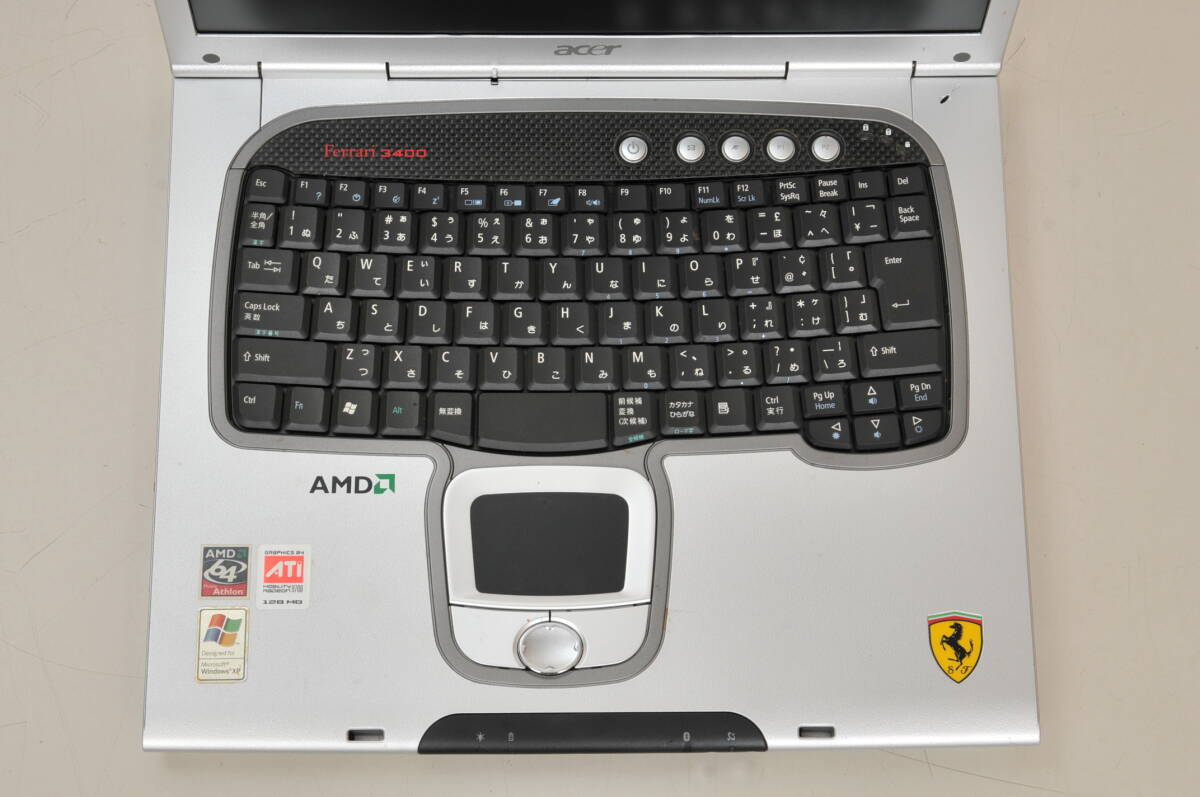 ノートパソコン【acer】エイサー Ferrari3400 ZI5 フェラーリ／ジャンク品_画像3