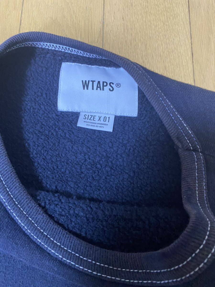 wtaps 21aw トレーナー スウェット ネイビー　S_画像7