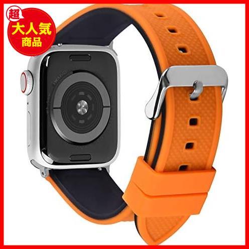 * pumpkin orange + black _ size :42mm/44mm/45mm/49mm* Apple Watch band, Apple watch band iWatch