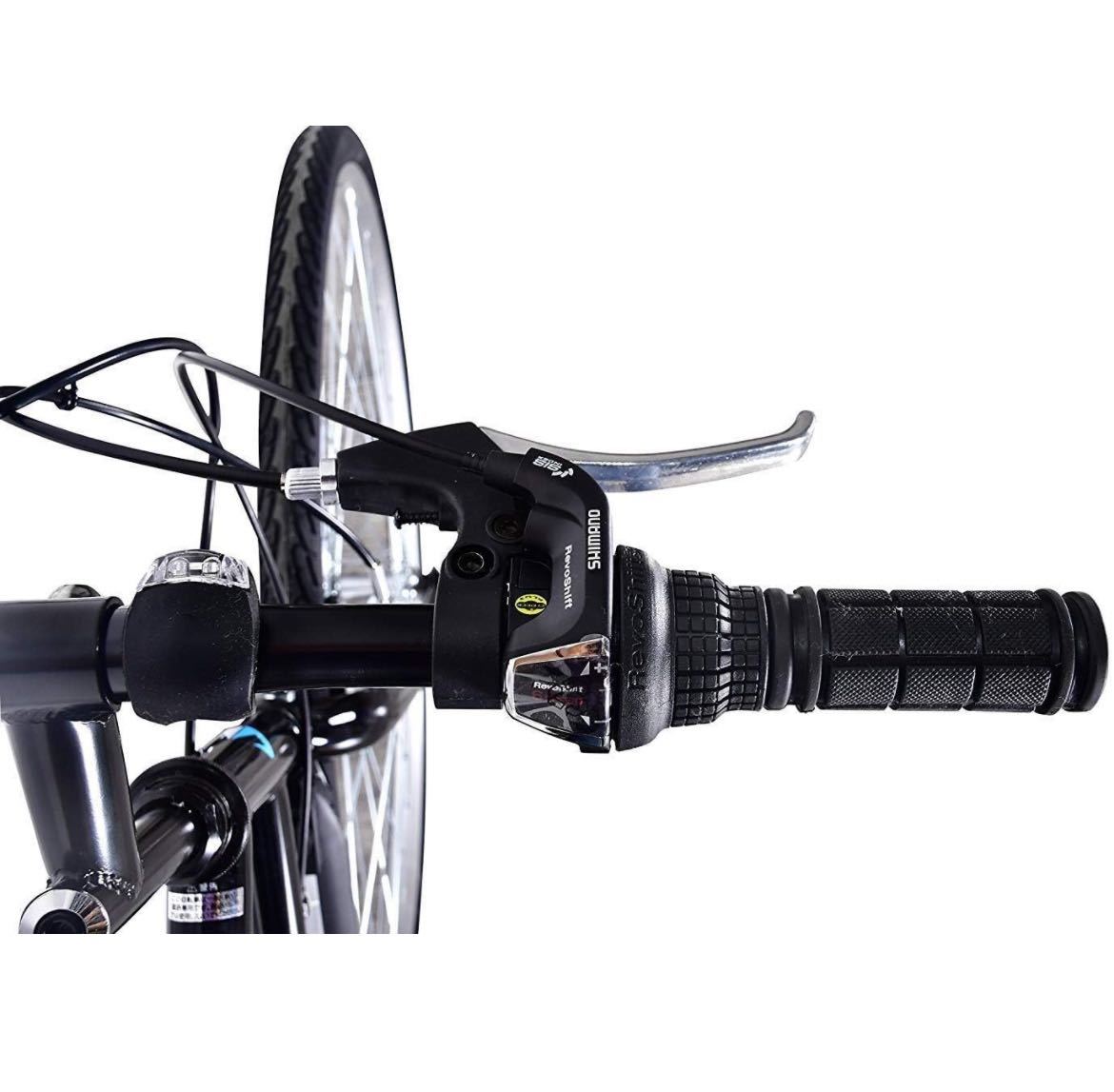 自転車 タイヤサイズ700C フェンダー付 LEDライト&ケーブルロックセット 6速シフター SPC-70063 適用身長160cm以上_画像3