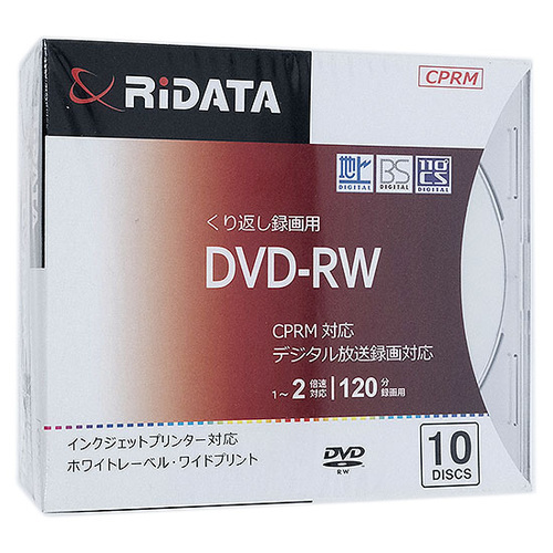 RiTEK 録画用 DVD-RW 2倍速 10枚組 RIDATA DVD-RW120.10P SC A [管理:1000022415]_画像1