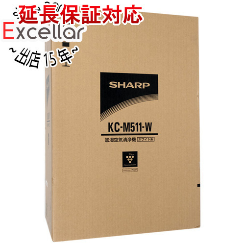 【新品(開封のみ)】 SHARP 床置き型プラズマクラスター加湿空気清浄機 KC-M511-W ホワイト [管理:1100054985]