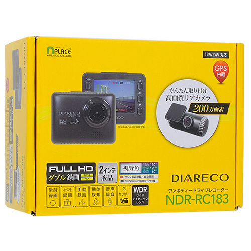 nPLAce ドライブレコーダー DIARECO NDR-RC183 [管理:1100046962]