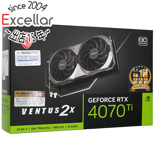 MSI製グラボ GeForce RTX 4070 Ti VENTUS 2X 12G OC PCIExp 12GB [管理:1000027803]_画像1