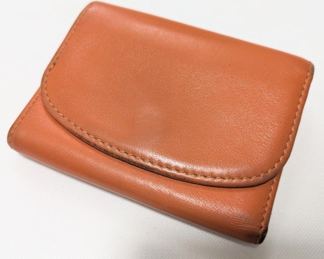 ■ベッカー ３つ折り財布（極小） レザー オレンジ BECKER■の画像1