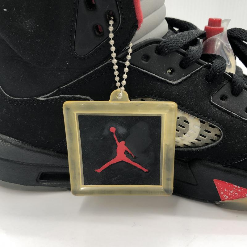 【中古】Supreme×NIKE AIR JORDAN 5 Retro Black サイズ27.5cm 824371-001 シュプリーム ナイキ エアジョーダン[240091349157]_画像9