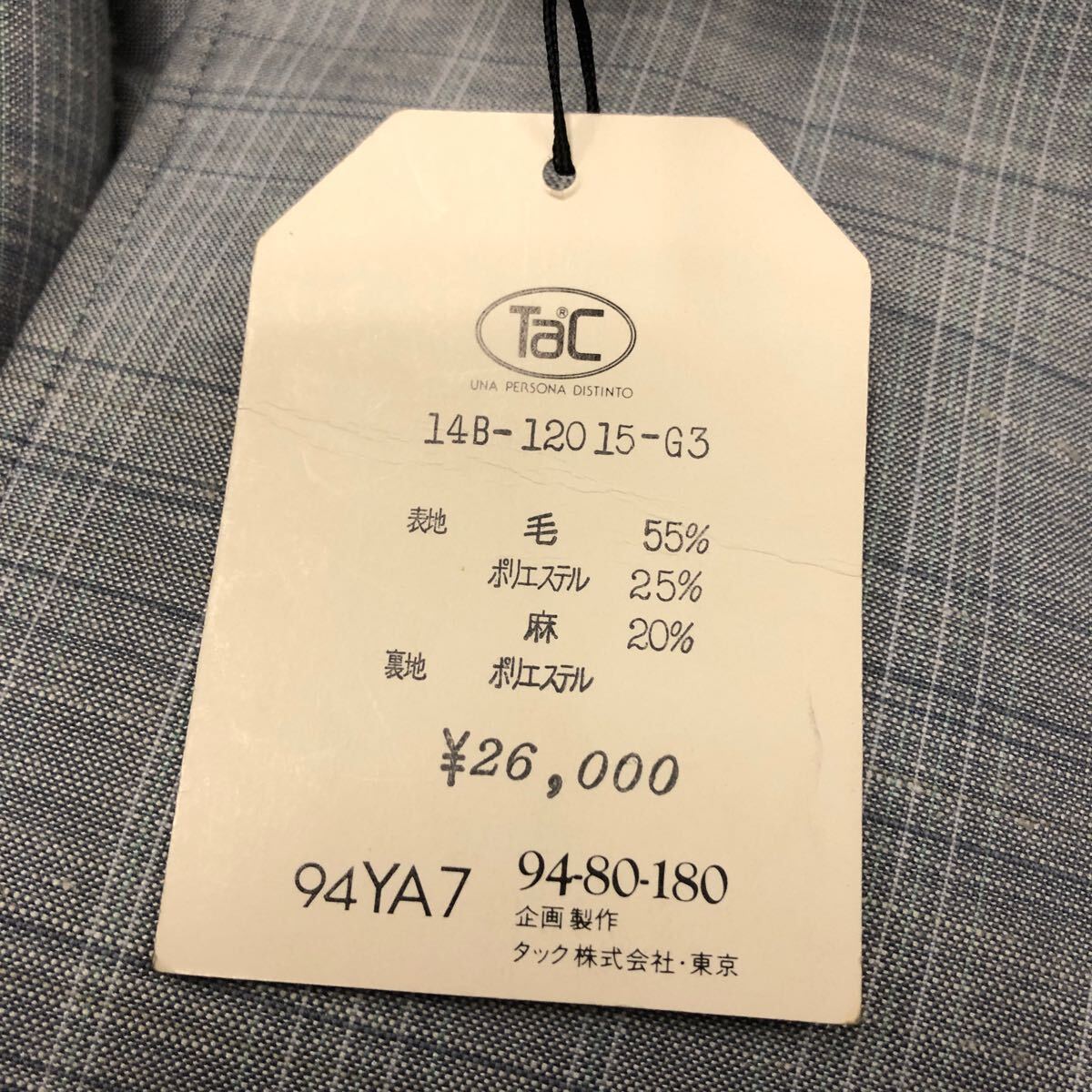 新品 Y7(XL)ジャケット シングルジャケット 2B仕様 グレー系《麻混毛★定価2.6万円》 GOLFジャケット テーラードジャケット 背抜き_画像6